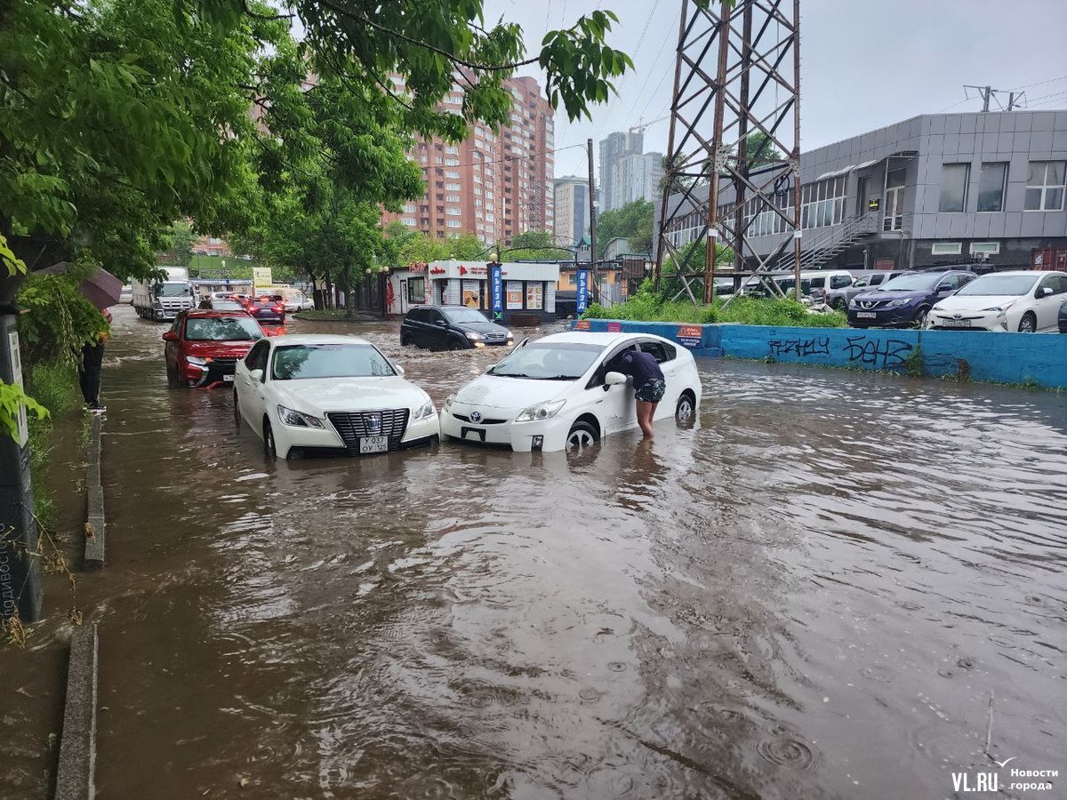 Водное ДТП произошло во Владивостоке»: течением Prius унесло в другое авто  — кадры - PortoFranko